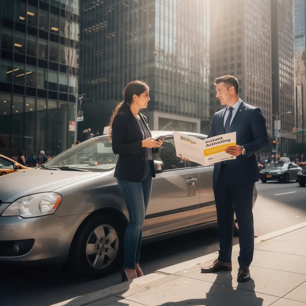 Символы быстрой обработки страховых заявок и довольные клиенты.